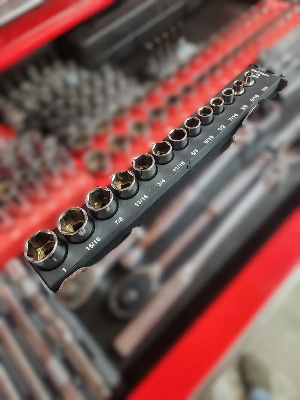 Craftsman Socket Rack Craftsman 3/8 SAE Shallow Socket Holder (1 Set) by GBGDesigns - MakerWorld