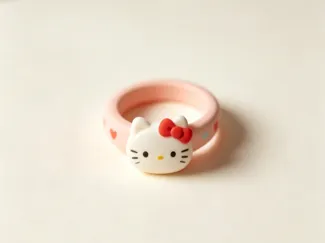 凯蒂猫戒指-可爱儿童戒指-公主首饰过家家女童玩具