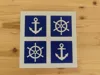 28 cm - Anchor & Ship Wheel - Maritim Japandi Walldecor