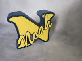 Piggy bank Letter N