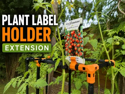 Plant Label Holder for Plant Support System