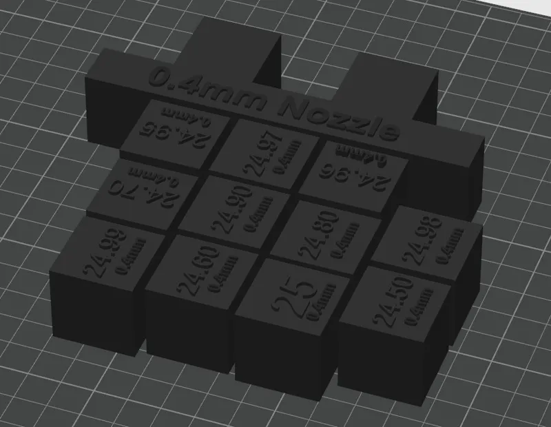 25mm Tolerance Test Tower and Cubes