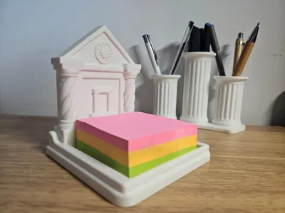 Greek Temple Memo Stand | Office Desk Organizer