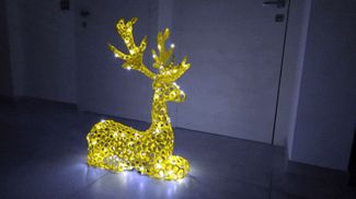 Life-Size (80cm) Light-Up Baby Reindeer - Voronoi