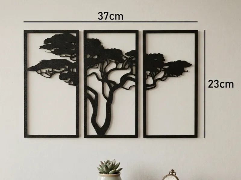 Dreiteiliges Wandbild „Afrikanischer Baum“