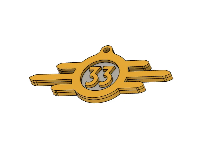 Fallout Vault 33 Keychain and Magnet