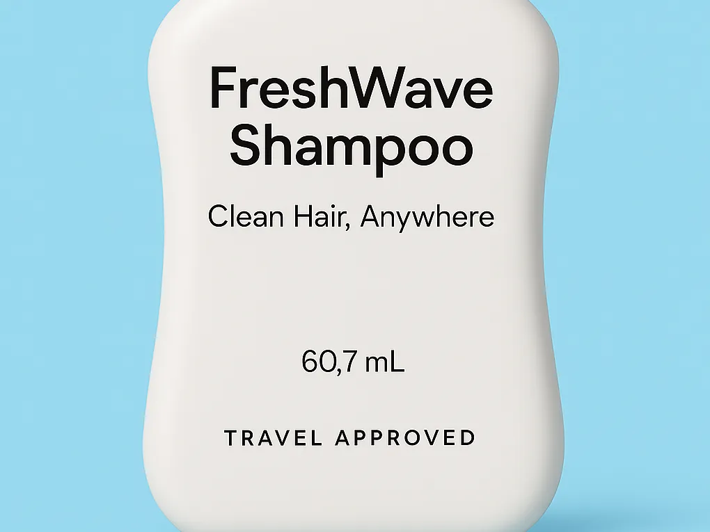 Flacon de shampoing pour voyage en avion