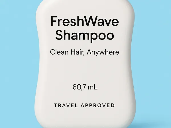 Flacon de shampoing pour voyage en avion