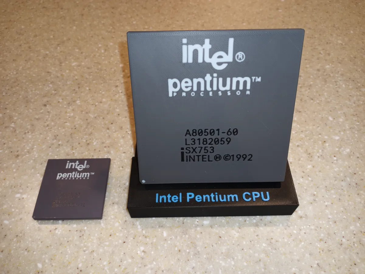 Intel Pentium 60 CPU Model With Display Socket - Free 3D Print Model ...