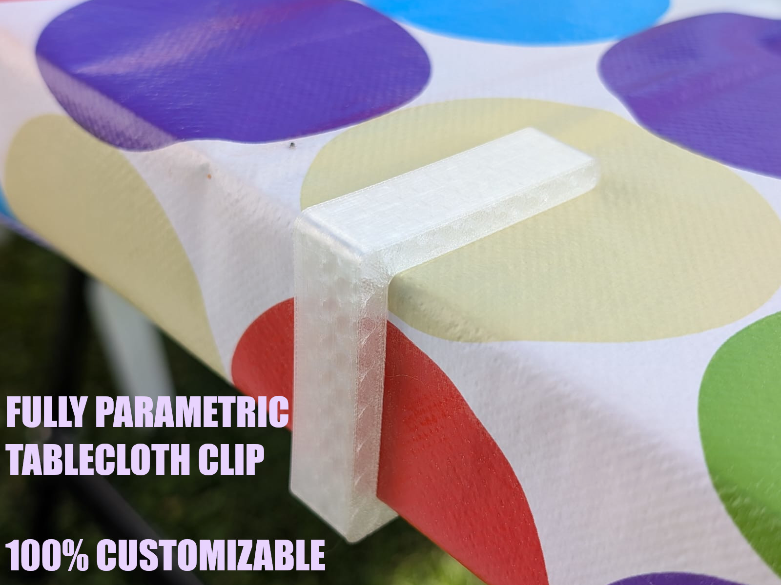 Parametric Tablecloth Clip / Clamp (Customizable)