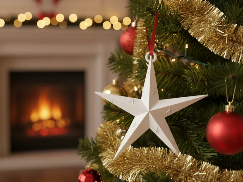 Étoile de Noël 3D moderne