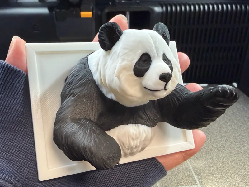 Leaping Panda Wall Art - Realistic 3D Decor