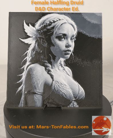 D&D  Female Halfling Druid -MTF-Hueforge