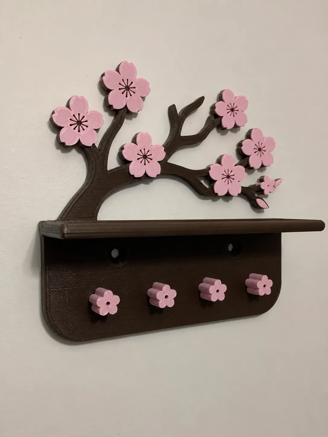 Cherry Blossom Wall Shelf & Key Holder view 4