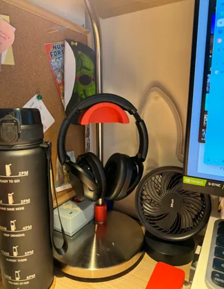 Ikea lamp headphone holder