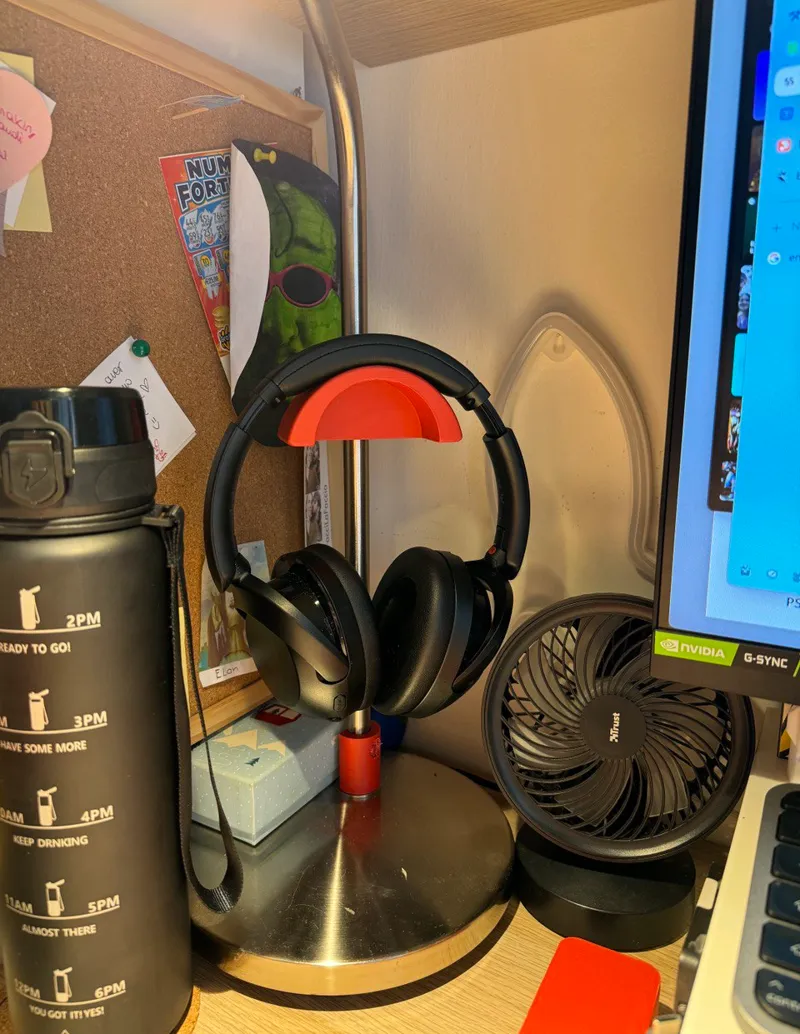 Ikea lamp headphone holder