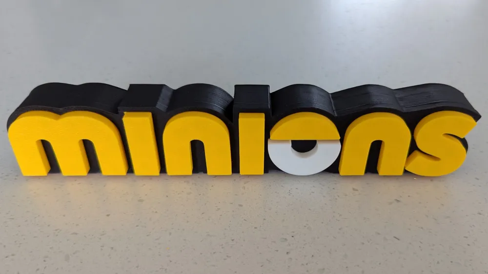Minions Logo - Free 3D Print Model - MakerWorld