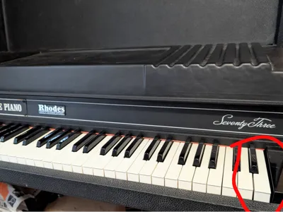 rhodes stage piano mark 2 e key