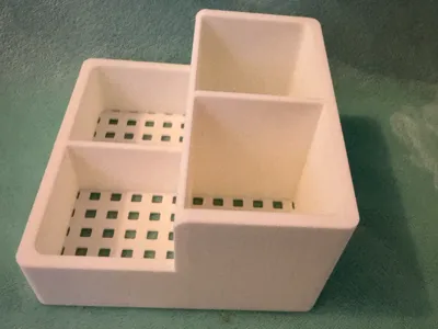 Bathroom organizer for toothbrush and deodorant