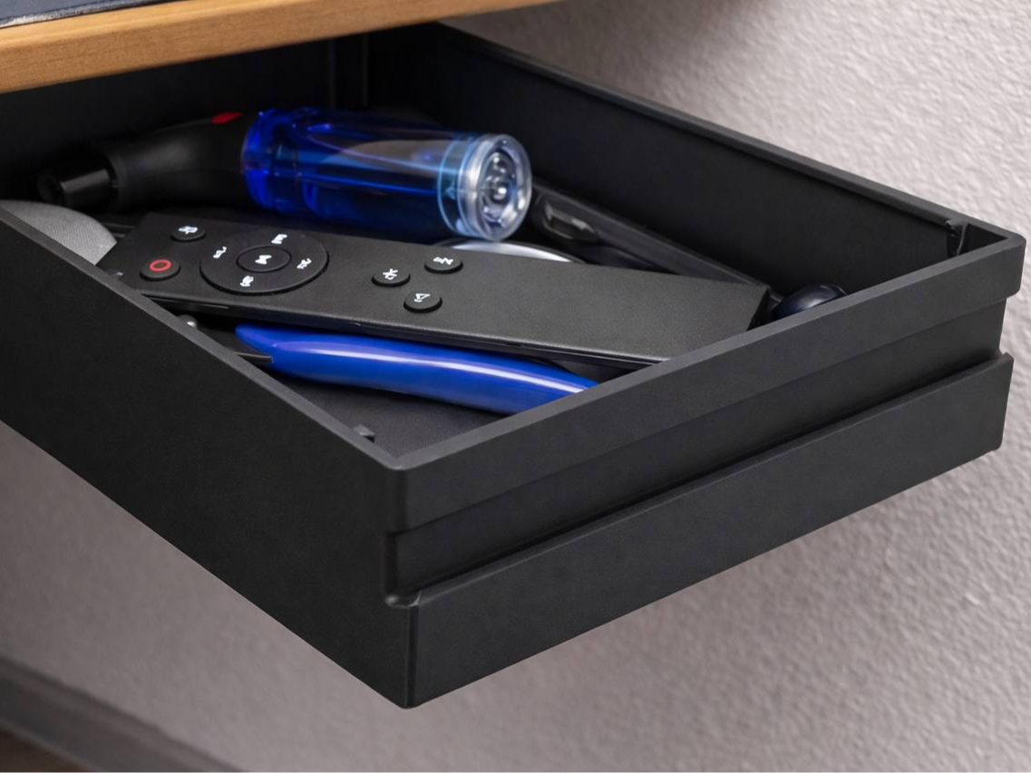 Under Desk Sliding Drawer – Minimal Desk Organizer