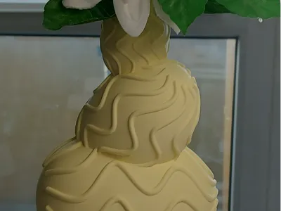 Egg vase with relief decoration