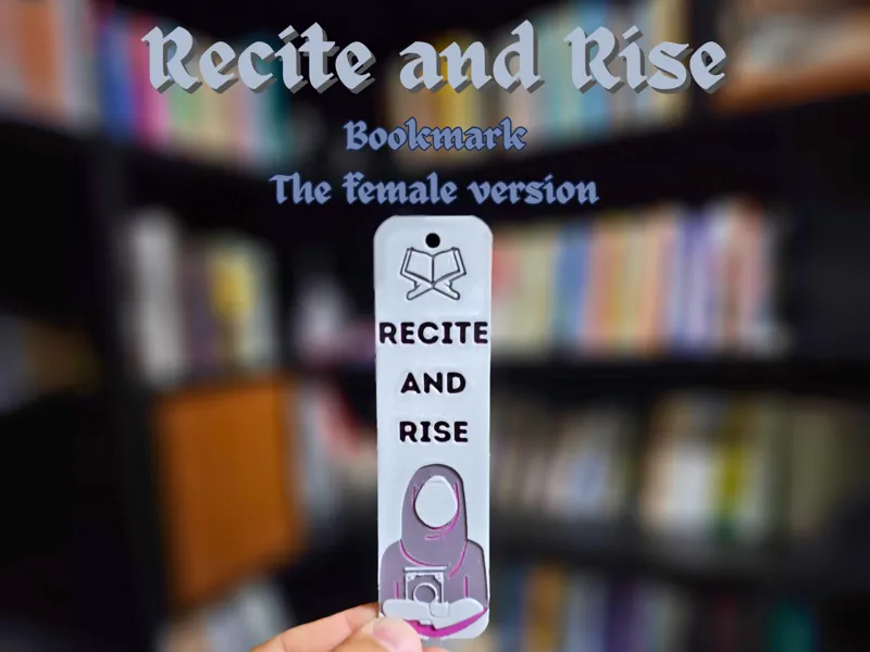 Recite and Rise — Bookmark (Female Version)