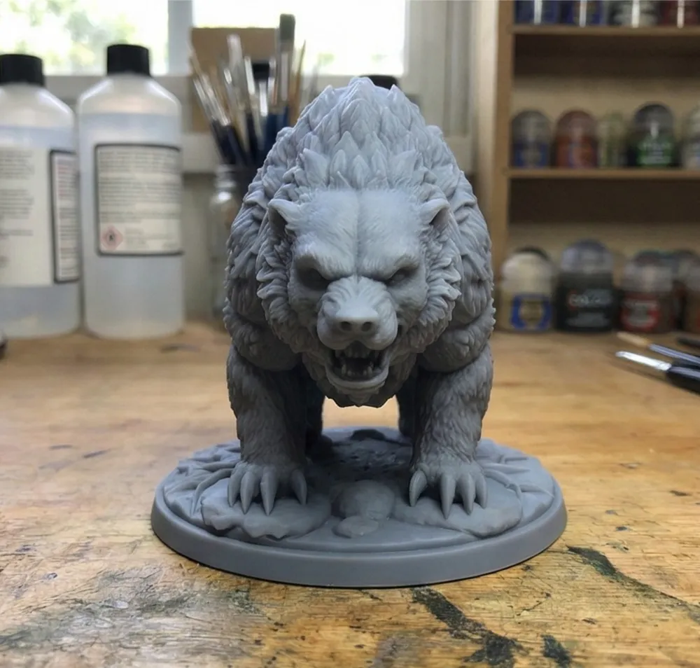 Great Cave Bear & Druid Wild Shape | RPG Miniature - MakerWorld 3D ...