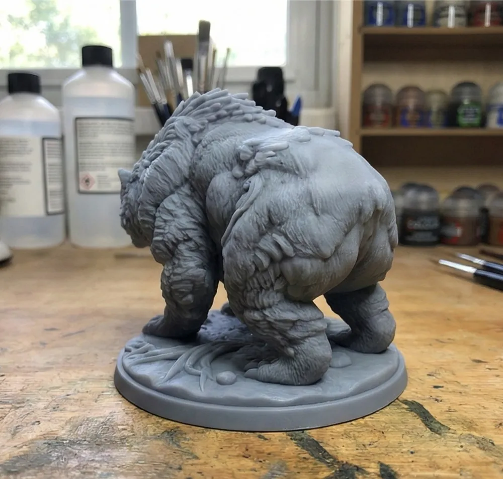 Great Cave Bear & Druid Wild Shape | RPG Miniature - MakerWorld 3D ...