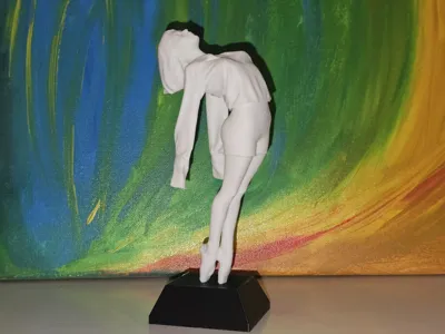 Elegant Backbend Woman Sculpture