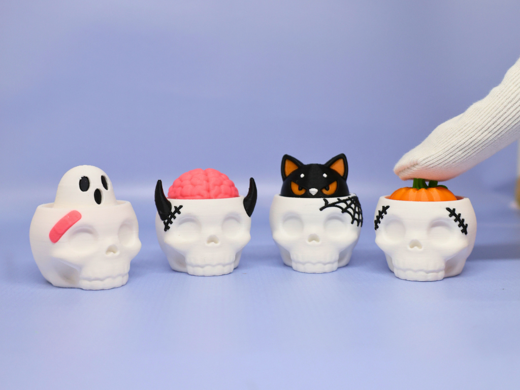 Halloween Ghost and Pumpkin Clicker Fidget Toy - 1