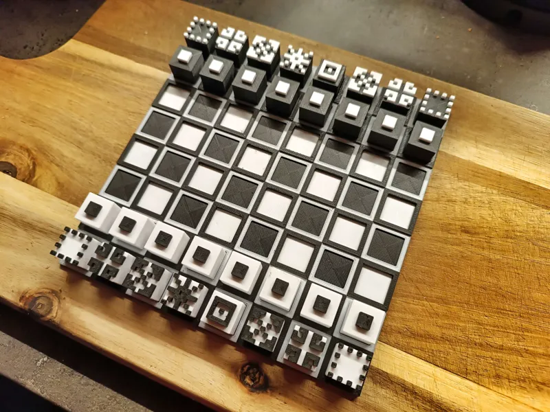 Voxel Art Chess Set