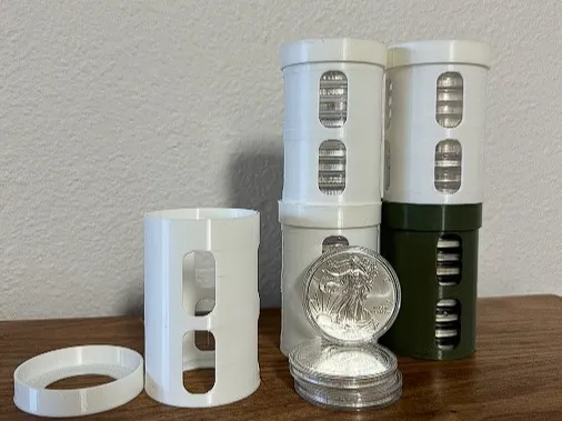Silver coin tube storage 