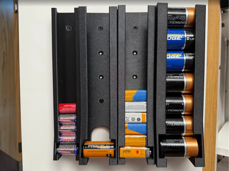 Parameterized battery holder for "any" battery