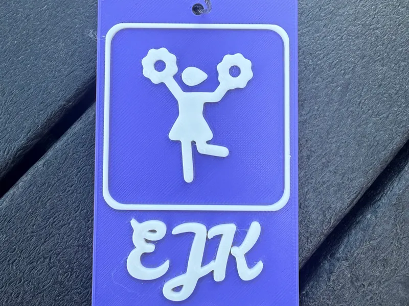 Customizable Cheerleader Sports Bag Tag