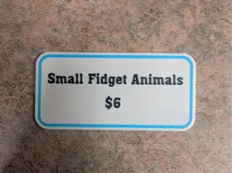 Small Fidget Animals Sign