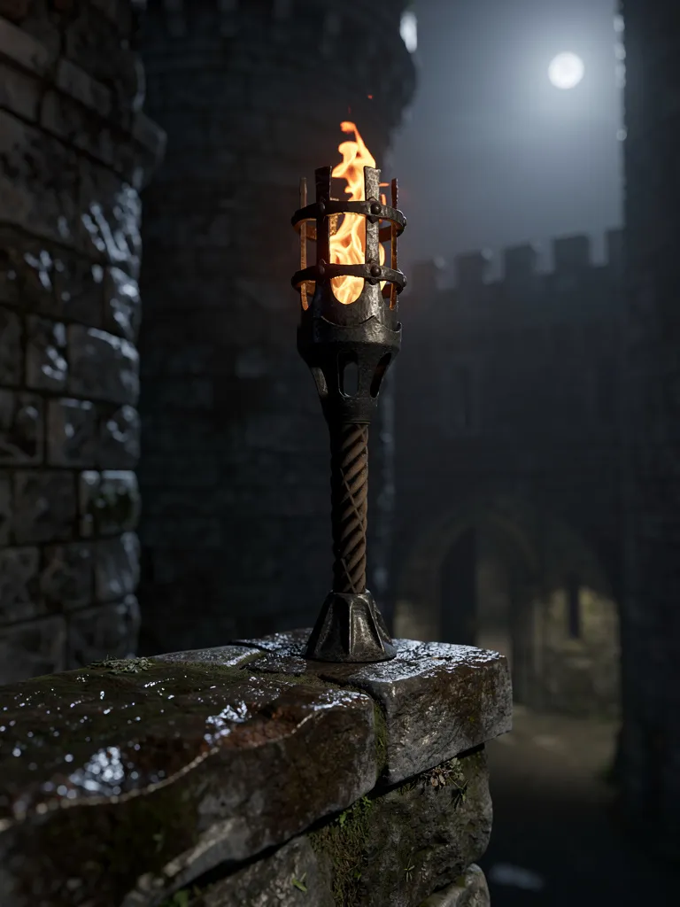 Medieval Torch 005 Maker Lab Parts - Free 3D Print Model - MakerWorld