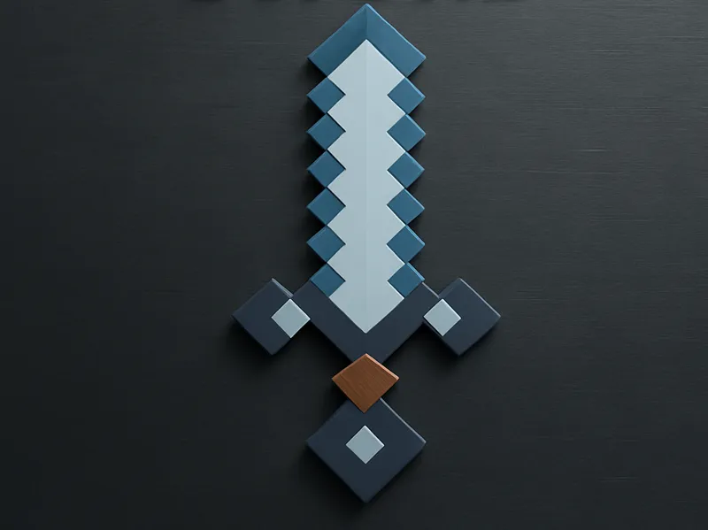Minecraft Diamond Sword | Minecraft Pixelart