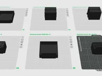 0.24mm layer, 2 walls, 15% infill, support enabled
