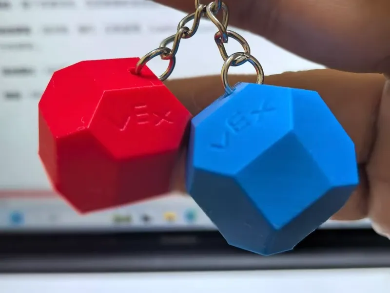 VEX Push Back Block Keychain