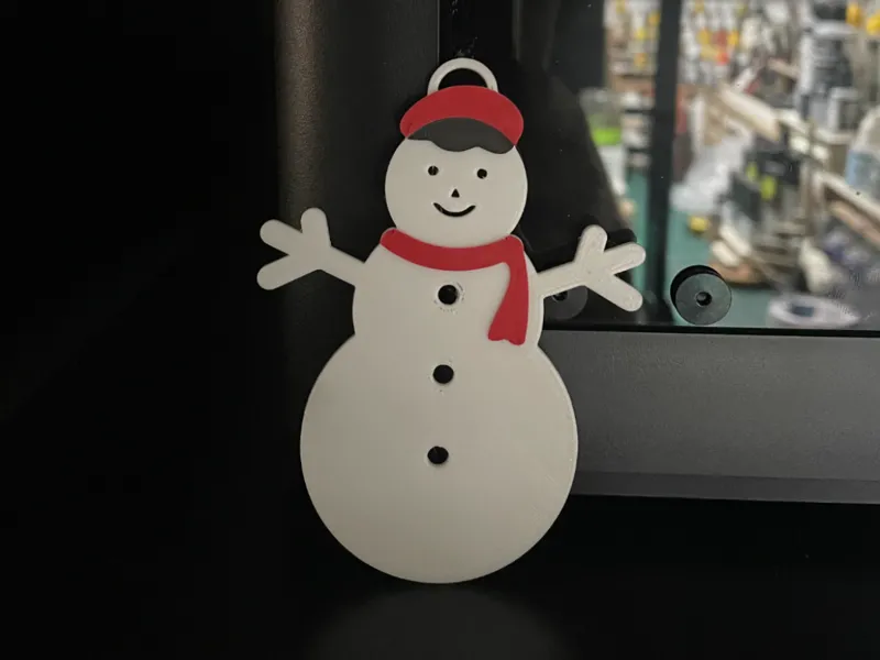Christmas snowman ornament