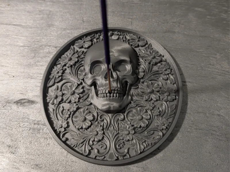 Botanical Skull Ash Catcher