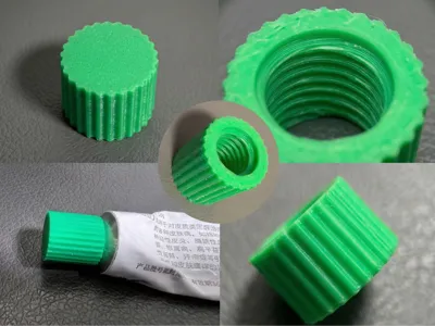 Universal Replacement Nut Cap | Generic Parametric Nut Cap | (OpenSCAD Single File | Inner Diameter/Pitch/Height Adjustable) | 3D Printed Repair Part