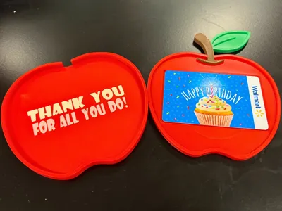 Teacher Appreciation Apple Gift Card Box