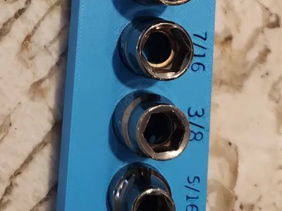 Gridfinity craftsman 6point SAE shallow (9 pieces)