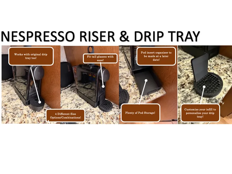 NESPRESSO RISER & ALTERNATE DRIP TRAY OPTIONS
