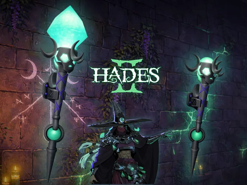 Hecate’s Torches – LED lit, Wall Mountable