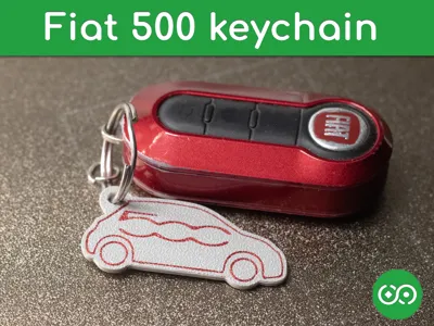 Fiat 500 keychain
