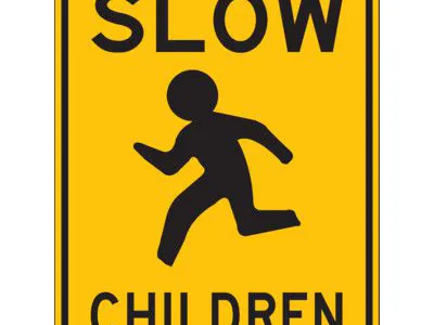 Slow Down Children at Play Sign