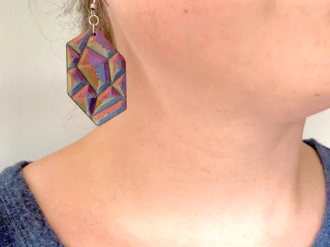 Faceted Gem Earrings view 2