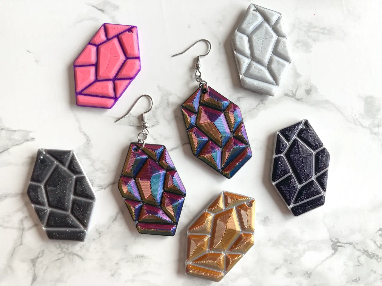 Faceted Gem Earrings view 4